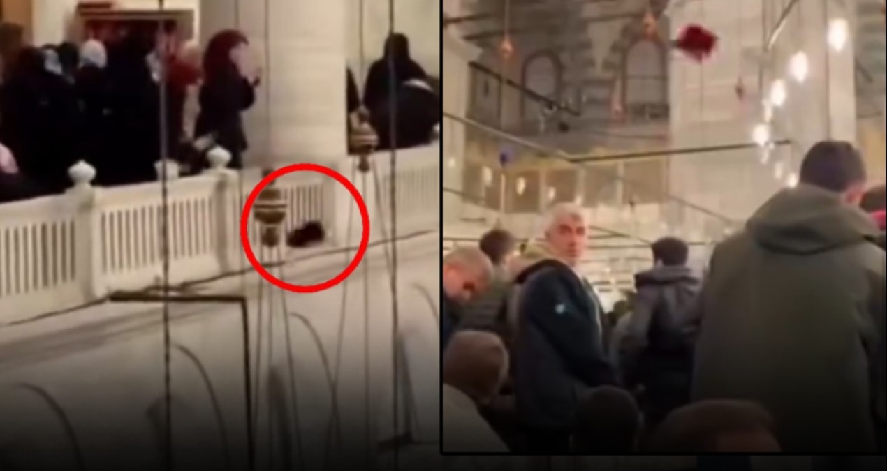 Ayrıntılar Netleşti: Kadir gecesi Fatih Camii'nde ilginç protesto! Kadınlar, erkeklerin kafasına başörtüsü att