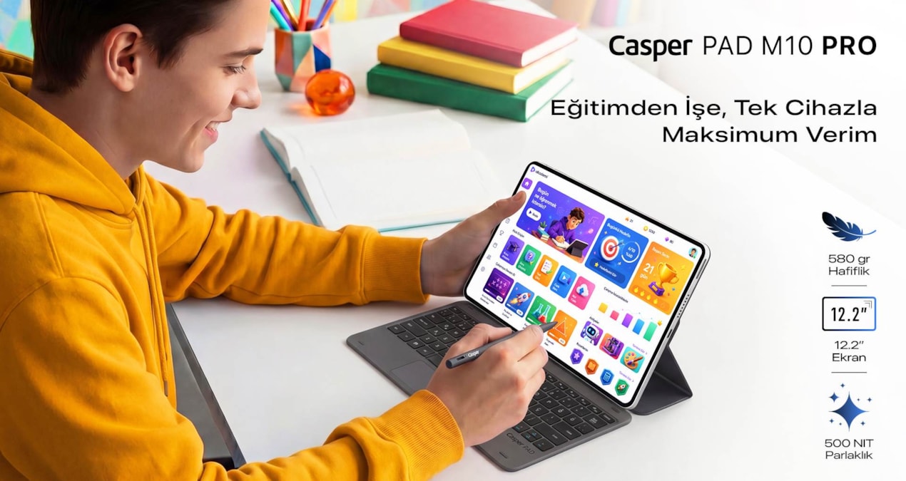 Sıcak Gündem: Kalem ve klavye kutudan çıkıyor: Casper PAD M10 Pro ile Üretkenlik Tek Cihazda - En Son Haber ve