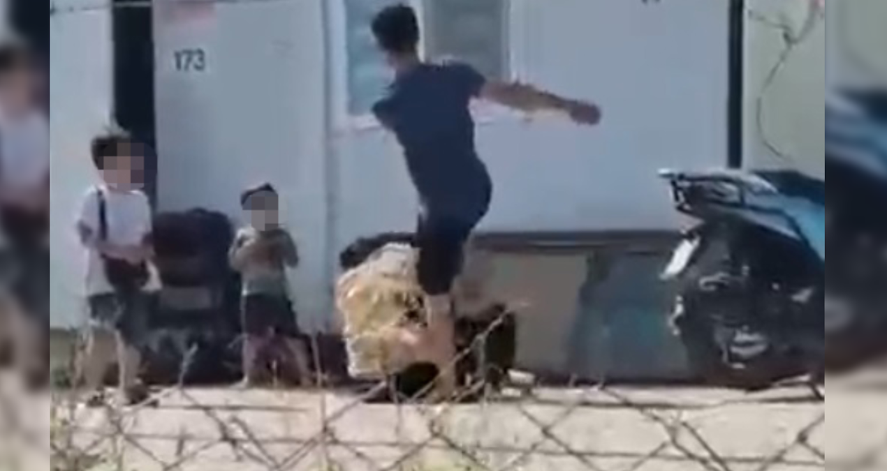 He laid his wife on the ground and beat her in front of their children - Latest News