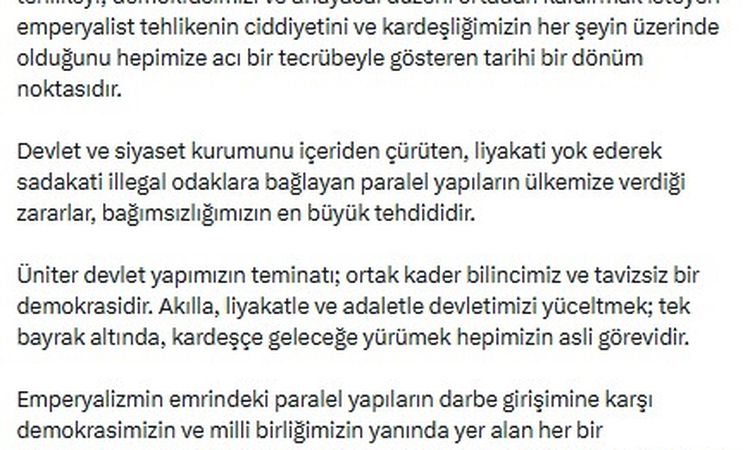 July 15 message from Kılıçdaroğlu: 12-point call - Last Minute
