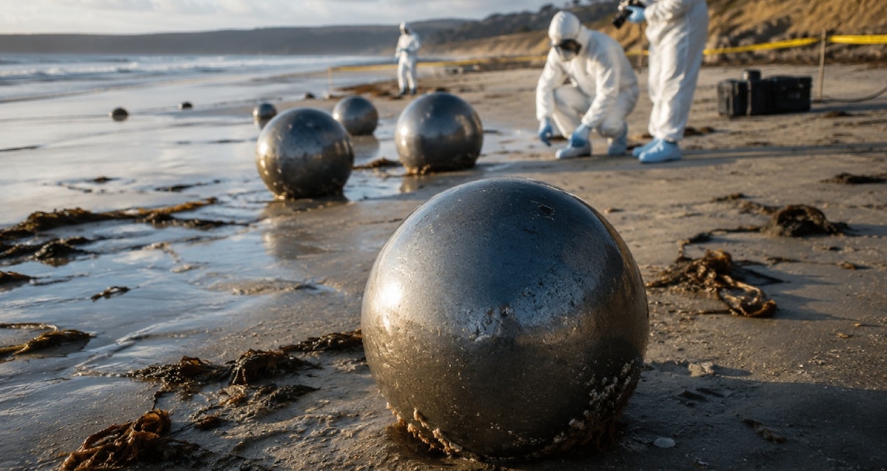 Warning that no one should touch: Mysterious metal spheres were found on the beach - Breaking News