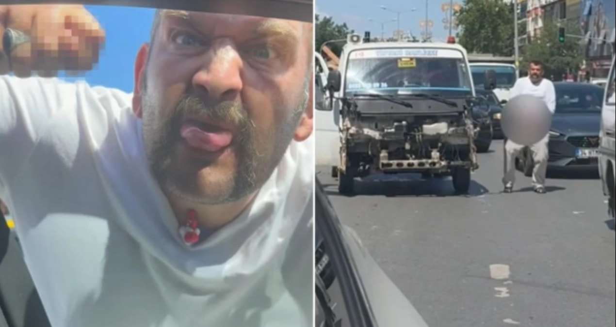 Look at what this terrible man has done! First he stuck out his tongue and then he lowered his zipper - Last Minute