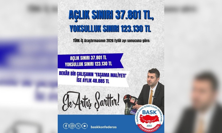 Kritik Açıklama: BASK, yoksulluk sınırı 123 bin 130 TL'ye çıkarken sabit gelirlilere refah payı istedi | İşte