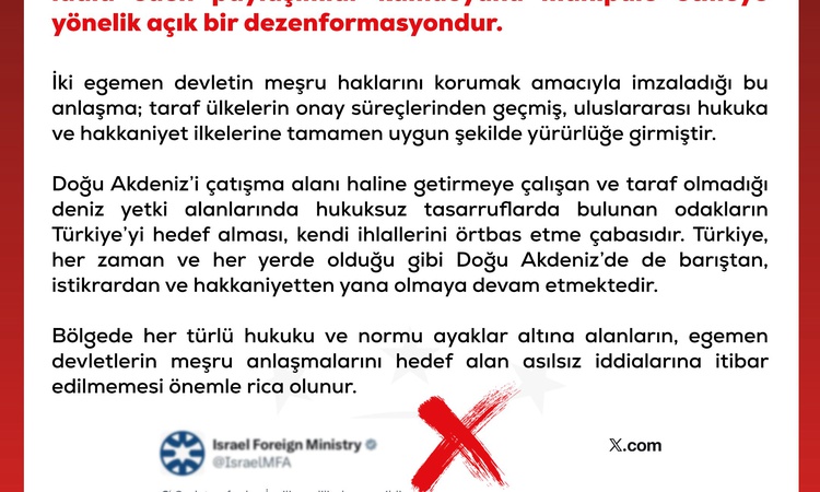 Kritik Açıklama: DMM, Türkiye-Libya deniz anlaşmasına yönelik iddiaları dezenformasyon olarak niteledi