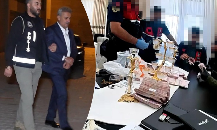 Kritik Açıklama: Gözaltına alınan AK Partili eski başkanın evinden çıkanlara bakın! 5 polis saya saya bitireme