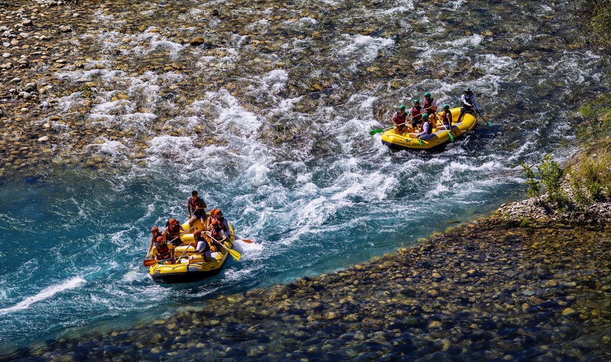 Köprüçay, whose flow rate is rising in Manavgat, welcomes rafting enthusiasts - News