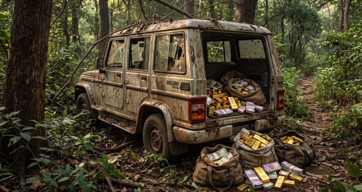 Kilograms of gold and millions of cash were found in an abandoned vehicle in the forest - News