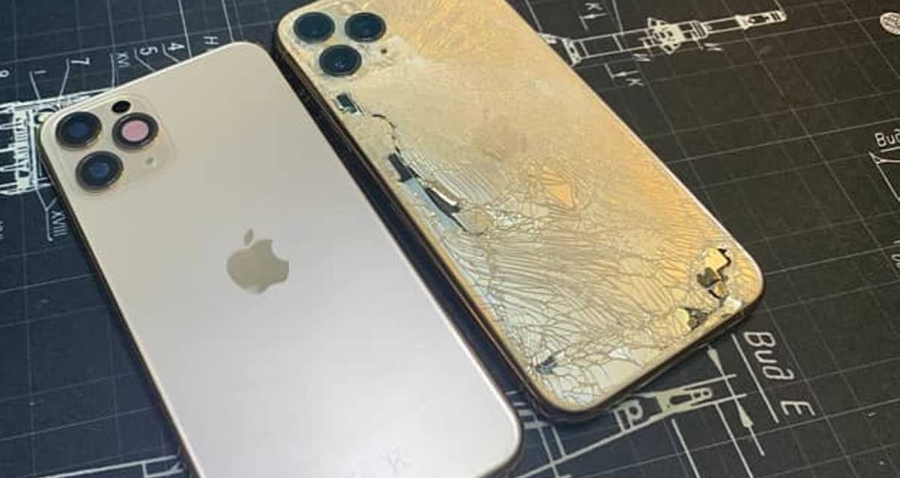 Russian men drill the latest model iPhones as soon as they buy them - Last Minute