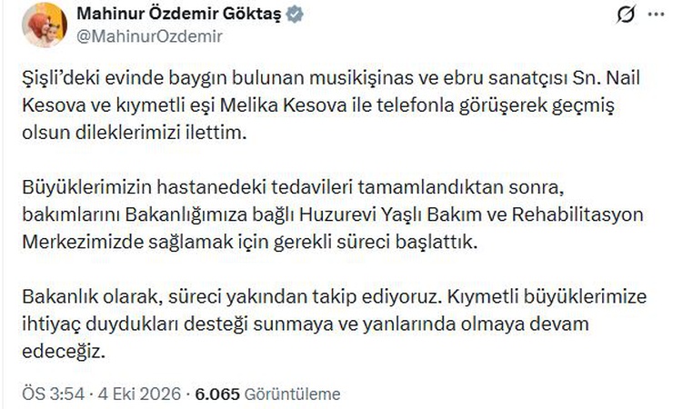 Sıcak Gündem: Bakan Göktaş, baygın bulunan Nail Kesova için bakım sürecini başlattı: Gelişmeler Takip Ediliyor
