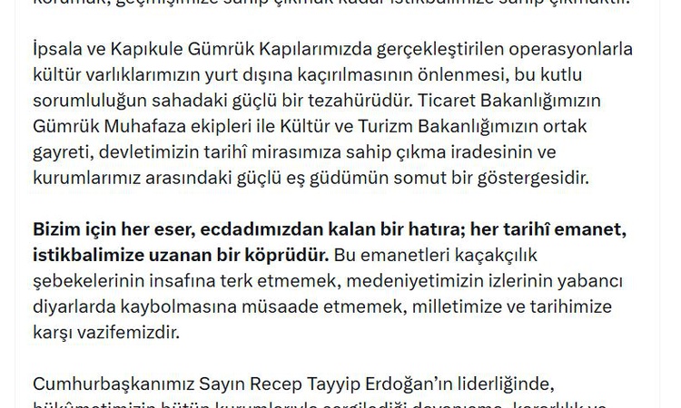 Sıcak Gündem: İpsala ve Kapıkule'de 7 bin 160 tarihi eser ele geçirildi