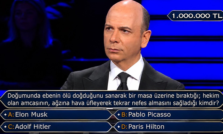 Sıcak Gündem: Milyoner'de 1 milyon TL'lik soru şaşırttı! Doğumunda öldü sanılan dünyaca ünlü isim kim? | İşte