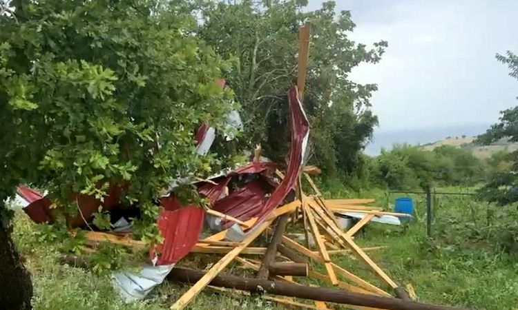 Strong wind blew off the roof of the barn - Last Minute