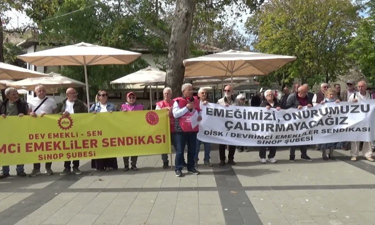 Sinop'ta Devrimci Emekliler Sendikası 'Sadaka istemiyoruz, hakkımızı istiyoruz' dedi | İşte Tüm Ayrıntılar