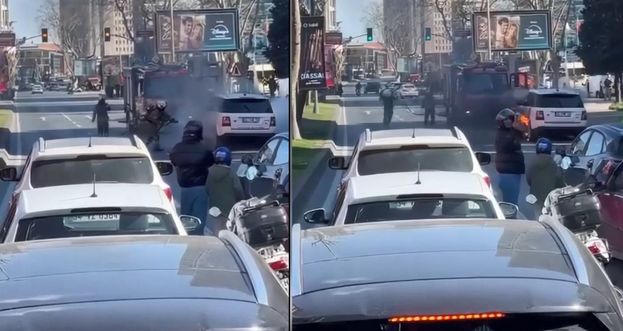 Şişli'de milyonluk araç alev aldı, trafik kilitlendi - Son Dakika Haberleri | İşte Tüm Ayrıntılar