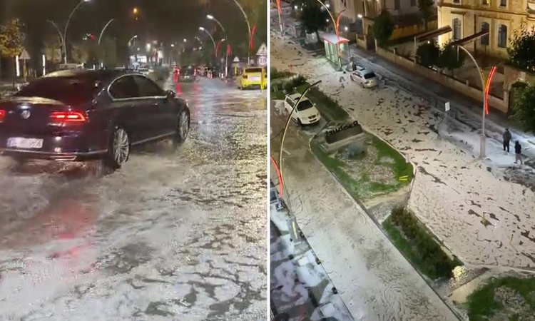 Son Gelişme: 10 dakikalık dolu yağışı Bayburt'u beyaza bürüdü - Son Dakika Bilgileri