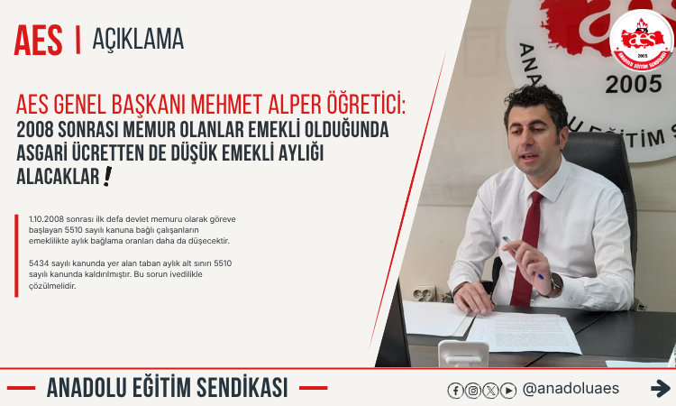 Son Gelişme: BASK Başkanı Öğretici, 2008 sonrası memurların emekli aylığı sorunu çözülmeli dedi ve Merak Edile