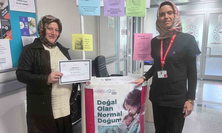 Son Gelişme: Düzce İl Sağlık Müdürlüğü Çilimli'de normal doğum için stant açtı