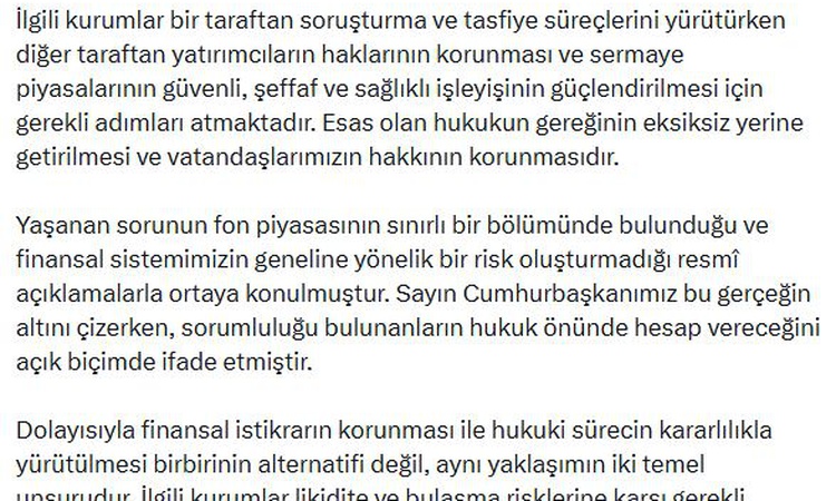 Son Gelişme: İletişim Başkanı Duran: Esas olan vatandaşlarımızın hakkının korunmasıdır: Gelişmeler Takip Edili