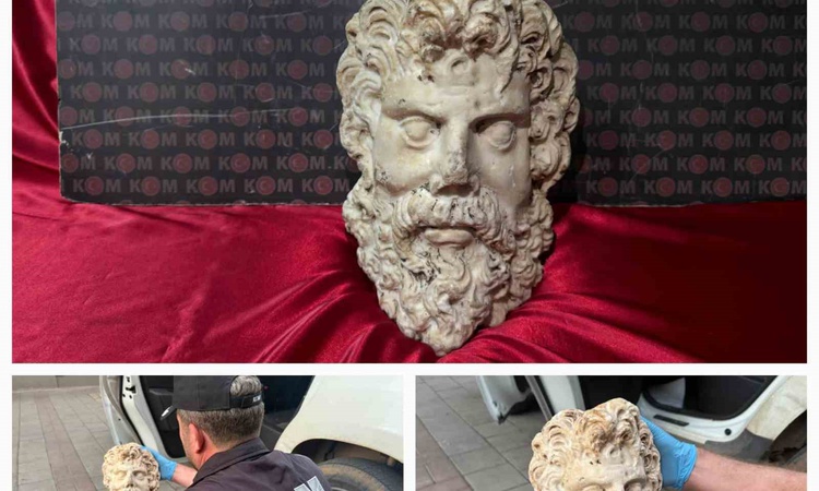 Son Gelişme: İzmir Konak'ta yaklaşık 2 bin yıllık Zeus başı bulundu, 3 şüpheli yakalanarak gözaltına sevk edil