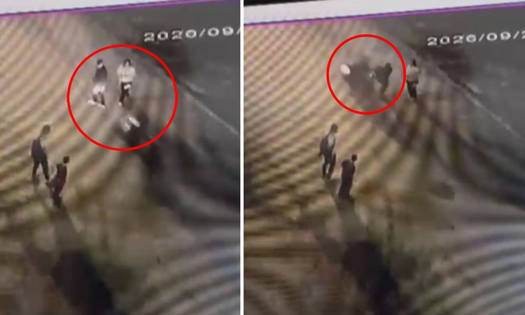 Son Gelişme: Kızıyla ekmek almaya giderken motosiklet çarptı! Korku dolu anlar kamerada