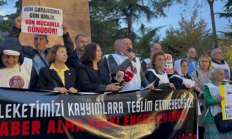 Son Gelişme: Trabzon Emek ve Demokrasi Platformu, Halk TV'ye kayyım atanmasını protesto etti