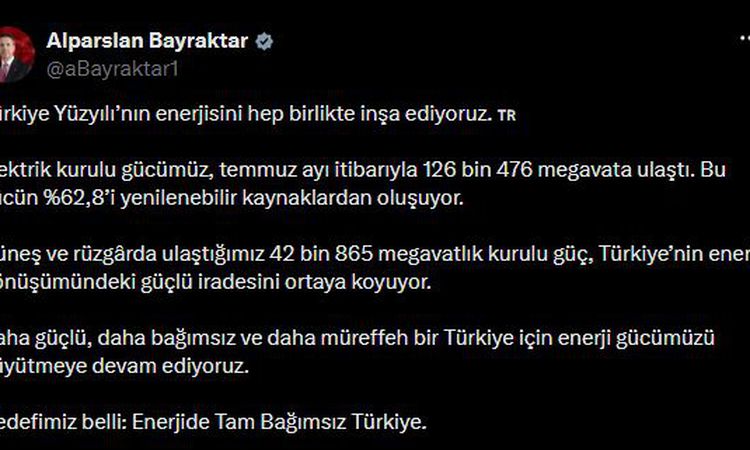 Son Gelişme: Türkiye'nin Elektrik Kurulu Gücü 126 Bin 476 Megavata Ulaştı | İşte Tüm Ayrıntılar