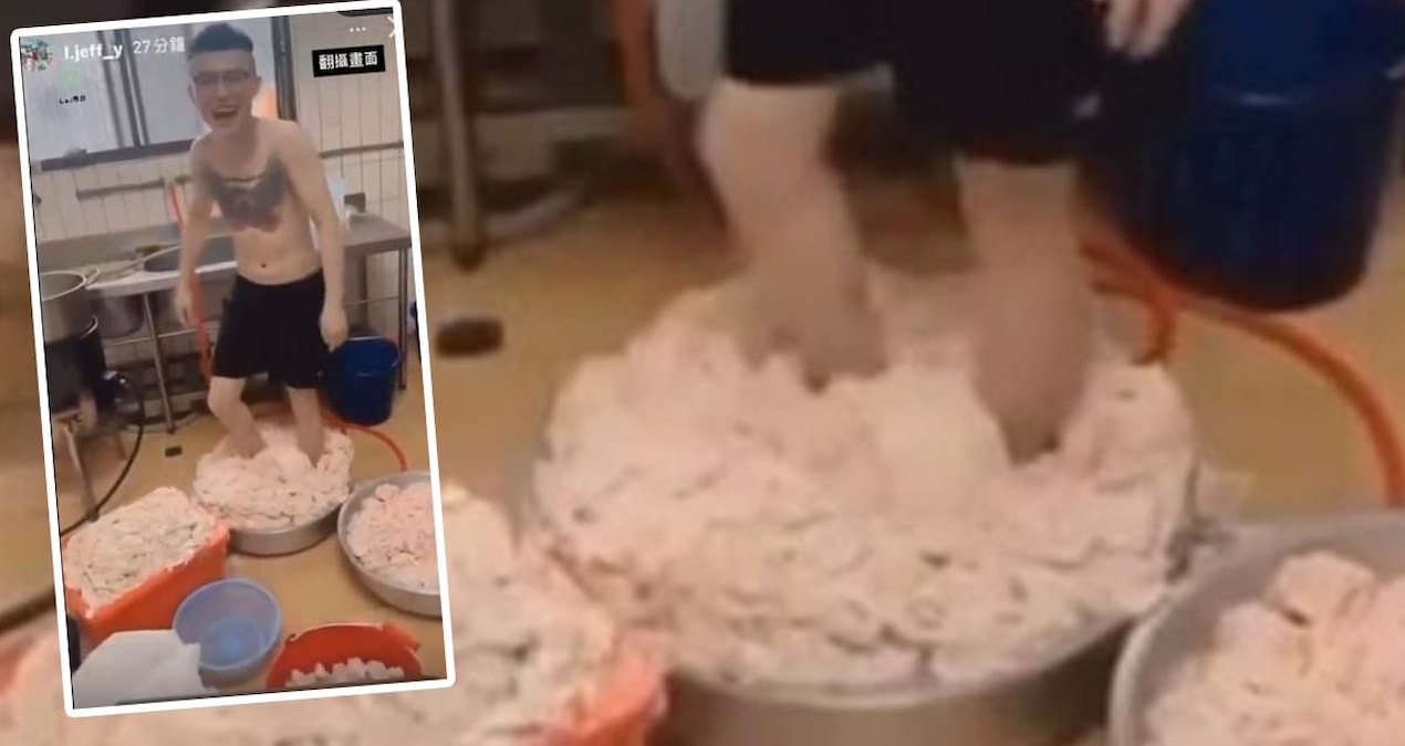 Scandalous images in the chicken chain: Employee crushed raw chicken skins with his feet - Latest News