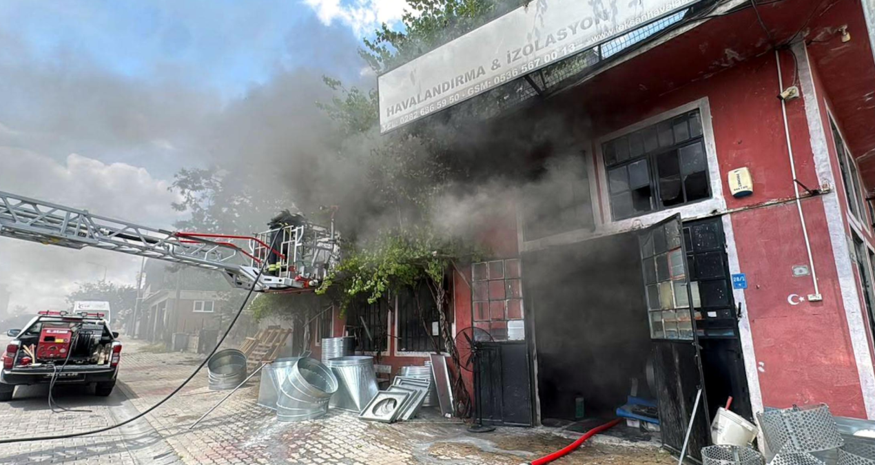 Workshop destroyed in fire in Tekirdağ - Breaking News