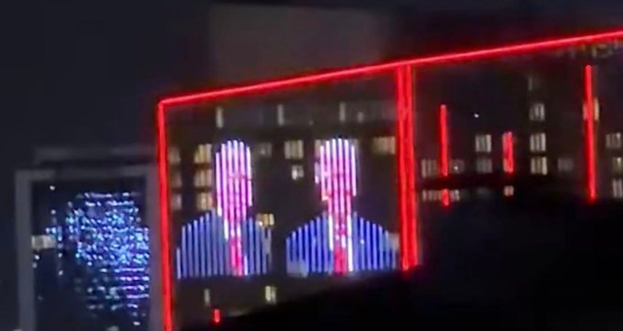 A photo of Trump with Erdoğan was projected on the hotel where he stayed - Latest News