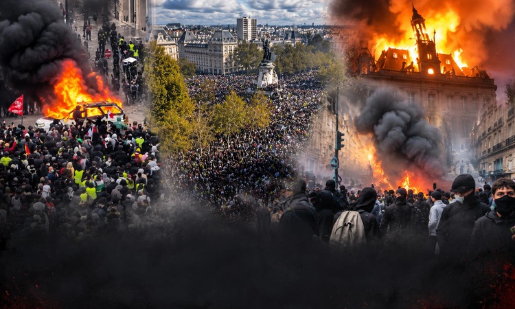 Ülke kaosa sürükleniyor! 1200 kişi yakalanarak gözaltına sevk edildi, Macron'dan sert uyarı geldi ve Merak Edi