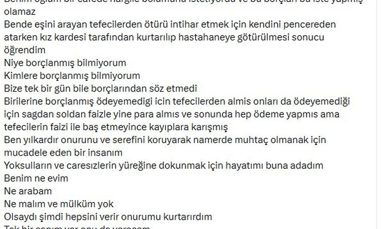 Yazar İlhami Işık'tan Tefeci Batağında Veda Paylaşımı - Son Dakika: Gelişmeler Takip Ediliyor