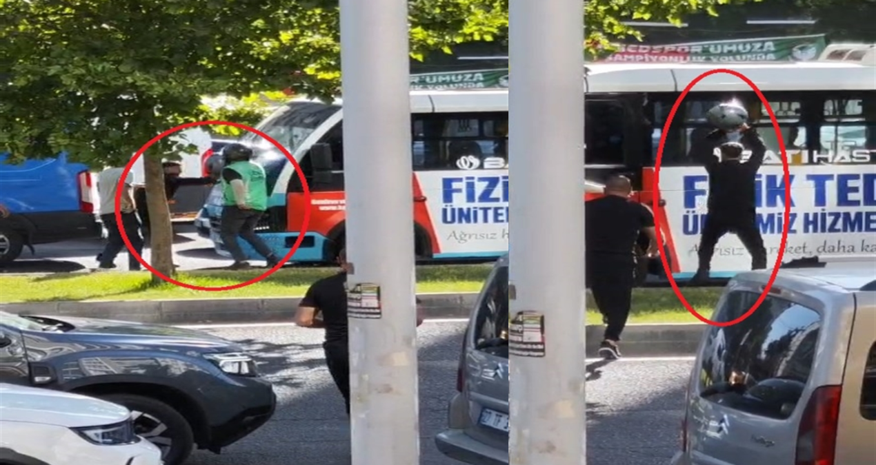 The argument about giving way turned into a fight: The motocourier attacked with a helmet! - Latest News
