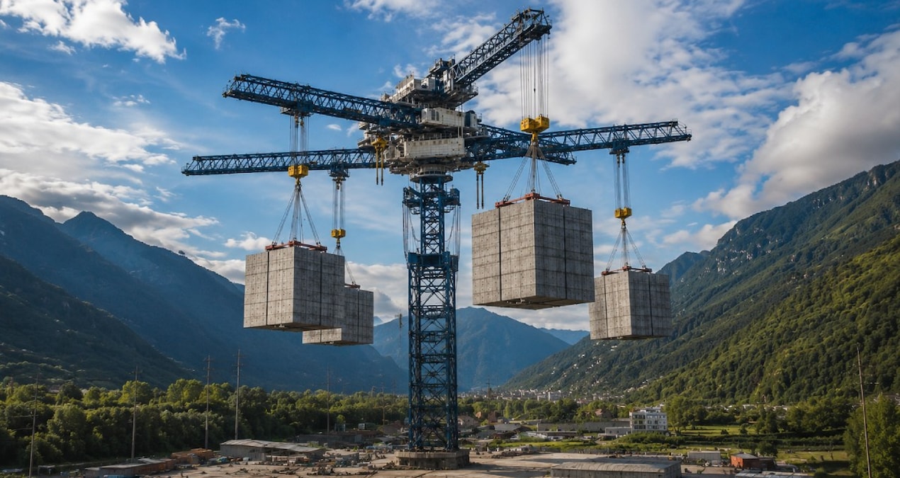 Yüzlerce tonluk beton blokların bir aşağı bir yukarı gitmesinin bir sebebi var - Son Dakika: Gelişmeler Takip